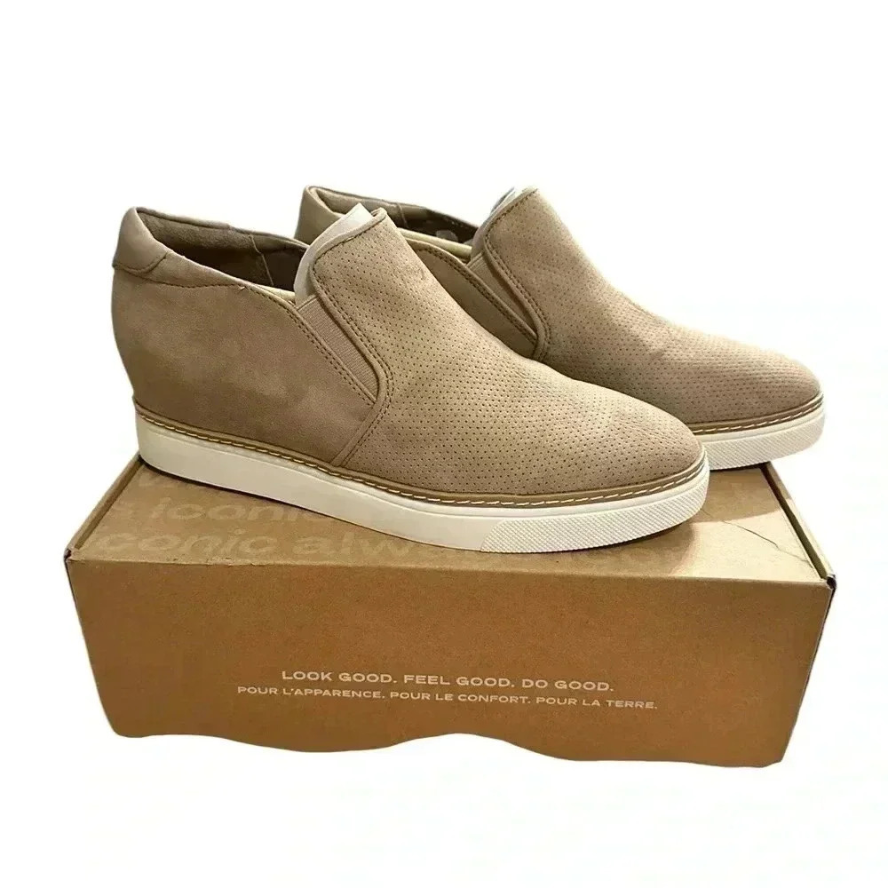 Dr. Scholls Women's If Only Slip-on Wedge Platform Sneaker Toasted Taupe 9.5M - Picture 2 of 8
